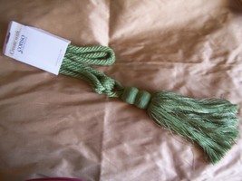 2 Elegant Drapery Tiebacks Soft Green Rope W Dramatic Tassel Accent - £14.38 GBP