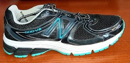 New Balance Women&#39;s Sz.9 Shoes 680v2 Black/Turquois Lace Up Running. - $31.67