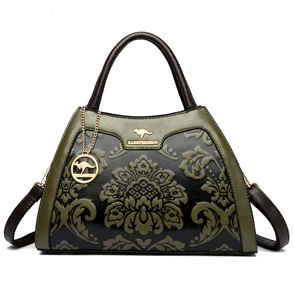 Casual Print Totes   Leather Handbag Purse Women Bag 2022  Messenger Shoulder Cr - £36.92 GBP