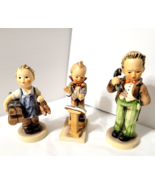 Hummel Figurines 3 Boys Vtg TMK 3- 143/0 &#39;Boots&#39; 129 &#39;Band Leader&#39; 124/0... - $56.92