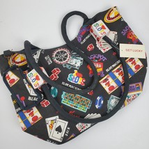 Vintage Casino Slots Gambling Tote Get Lucky India 17x10x6 Inch - $33.66