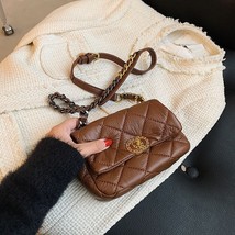 Korean Fashion Foreign Style Small Bag Female 2021 New Lingge Chain Bag Versatil - £64.88 GBP