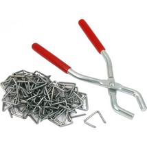 Hog Ring Pliers Upholstery 100 Clip Fasteners Tools - £8.88 GBP