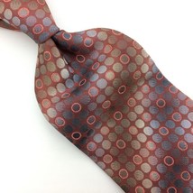 Arrow Tie Orange Gray Silver Polka Dots Circles Silk Necktie Woven Ties #I22 New - £15.56 GBP
