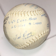 44th Evacuation Hospital Vintage Signed Softball (Many Names Faded) 28-Wins 9-L - £358.18 GBP