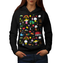 Wellcoda Cute Colorful Womens Hoodie, Drawing Casual Hooded Sweatshirt - £29.51 GBP