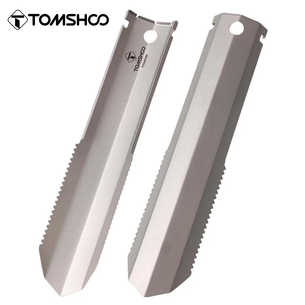 Tomshoo Titanium Garden Hand Serrated Shovel Outdoor Camping Hiking Backpacking - £14.66 GBP+