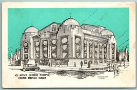 El Kahir Shrine Cedar Rapids IA Raymond Moore Architect Drawing UNP Postcard J8 - £9.27 GBP