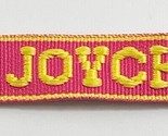 JOYCE Personalized Keychain Yellow / Pink - $9.89