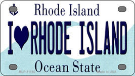 I Love Rhode Island Novelty Mini Metal License Plate Tag - £11.95 GBP