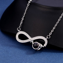 Mother&#39;s Day Necklace Female S925 Sterling Silver 100 Languages Projecti... - $5.00+