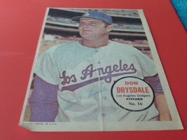 1967 Don Drysdale # 16 Topps Pin Up Vg + / Ex !! - £97.62 GBP