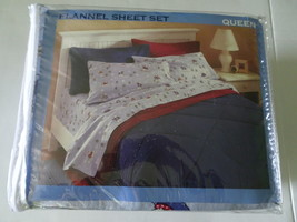Flannel Sheet Set - Queen - Bears - 100% Cotton - New - £36.53 GBP
