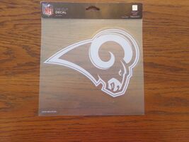8"X 8" LA RAMS  NFL Licensed Sports Logo White Window Decal New in Packa... - $9.65