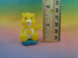 Miniature PVC Care Bear Funshine Bear Sitting on Blue Cloud Figure / Cake Topper - £1.73 GBP