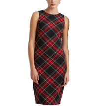 New Lauren Ralph Lauren Black Red Plaid Career Sheath Dress Size 18 $135 - £58.23 GBP