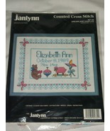 Janlynn Dreamland Baby Birth Announcement Sampler Cross Stitch Kit Seale... - £27.53 GBP