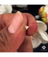 Kiki&#39;s Invisible Set 14K Solid Gold Triangle Moissanite Diamond Stud ear... - $210.00