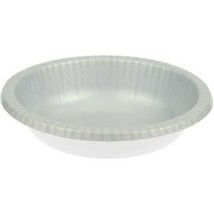 Silver Paper Bowls 20 oz 20 Per Pack Tableware Decorations Party Supplies - £8.49 GBP