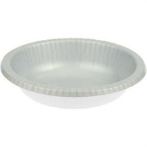 Silver Paper Bowls 20 oz 20 Per Pack Tableware Decorations Party Supplies - £7.35 GBP