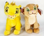 New! 6.5” Disney Simba &amp; Nala The Lion King Plush Stuffed Animal Teddy Bear - £11.94 GBP