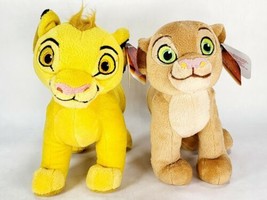 New! 6.5” Disney Simba &amp; Nala The Lion King Plush Stuffed Animal Teddy Bear - £11.77 GBP