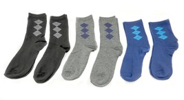 6 pair Men&#39;s Cotton Blend Dress Socks Calf length great deal - £7.03 GBP