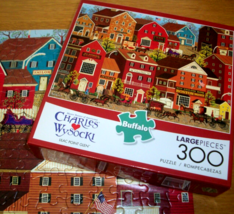 Jigsaw Puzzle 300 Lg Pieces Charles Wysocki Boston MA Lilac Point Glen Complete - £10.16 GBP