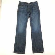 Five Four Jeans Uomo 34x34 Blu Original Straight Medio Lavare Pelle Dett... - £7.55 GBP
