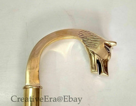 Vintage Brass Wolf Walking Stick  Style Handle Head Designer Cane Gift - £8.03 GBP