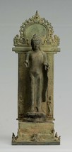 Antico Indonesiano Stile IN Piedi Bronzo Giavanese Teaching Buddha - 36cm/35.6cm - £1,215.20 GBP