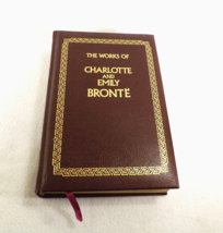 Leather Book  The Works of Charlotte &amp; Emily Bronte Jane Eyre Wuthering Heights - £7.27 GBP