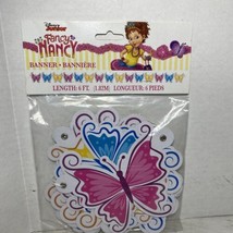 Fancy Nancy 6' Butterfly Banner NEW Birthday Party Decoration Disney Junior - $14.97
