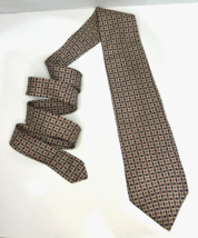 Giannelli Mens Necktie Tie Multicolor Red Brass Black Abstract Floral Ch... - $14.80