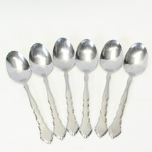 Oneida Satinique Oval Soup Spoons 6 7/8&quot; Community Stainless Lot of 6 - $29.39