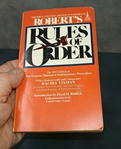1987 Paperback Robert&#39;s Rules Of Order Parliamentary Procedure Manual-Riddick - £9.58 GBP