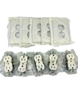 LEVITON Wall Outlets & Wall Plates T5320-W M52-P-J8-WM Lot of 5 - $17.99