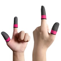 Gaming Finger Sleeve Breathable Fingertips Rose Red  - $3.60