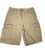 Polo Jean Ralph Lauren Cargo Shorts Mens 34 x 12 Tan Beige Logo Vintage ... - £19.72 GBP