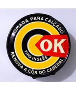 OK ~ BIG (7,5 cms) ✱ Vintage Shoe Polish Tin Can Grease Tin Portugal 70´s - £13.57 GBP