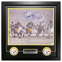 Jerome Bettis Autographed Pittsburgh Steelers 16x20 Photo Signed Snow Bo... - £850.50 GBP