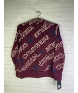 Converse Boys All Over Print Pullover Hoodie Sweatshirt Burgundy Red Size M - £27.60 GBP