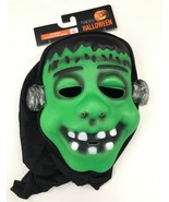 Halloween Frankenstein Mask Hood Funny Green Monster Face Costume Cosplay Kids - $345.96 MXN
