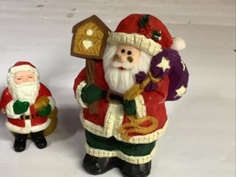 Santa Claus Figurines Lot of 4 Christmas Decor Vintage - £14.29 GBP