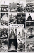 Hungary Postcard Budapest Multi View Castles Bridges City Scenes - £2.32 GBP