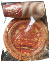 Happy Chinese new year paper cups and￼plates - $366.83 MXN