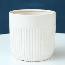 European Ins Modern Simple Striped Ceramic Flower Pot Light Luxury Creative Gree - £31.95 GBP