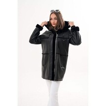 Vinci The Belluna Black Shearling Women Jacket image 7