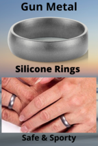 Silicone Wedding Rings For Women - GUN METAL Lot of 1 - £6.01 GBP