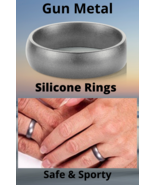 Silicone Wedding Rings For Women - GUN METAL Lot of 1 - £6.03 GBP